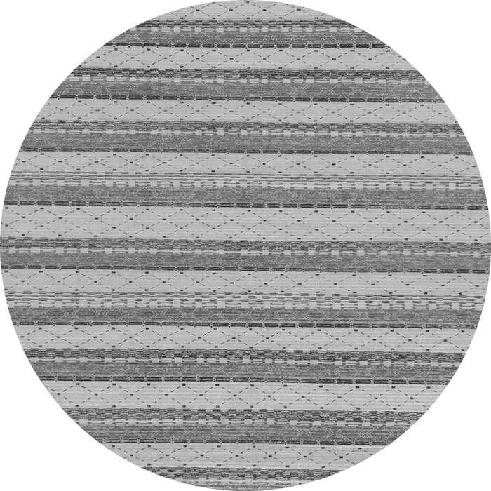 Round Solid Gray Modern Rug, abs197gry