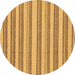 Round Solid Brown Modern Rug, abs197brn