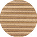 Round Abstract Chocolate Brown Solid Rug, abs197