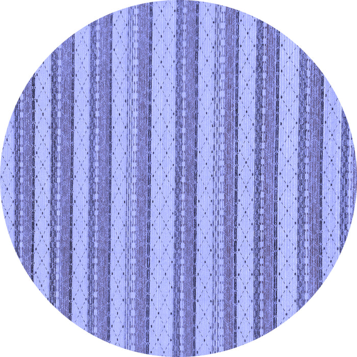 Round Solid Blue Modern Rug, abs197blu