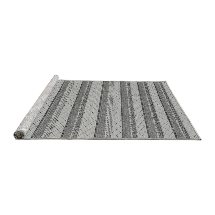 Sideview of Machine Washable Solid Gray Modern Rug, wshabs197gry