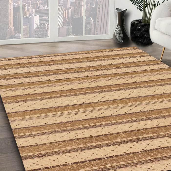 Machine Washable Abstract Chocolate Brown Rug in a Family Room, wshabs197