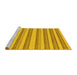 Sideview of Machine Washable Solid Yellow Modern Rug, wshabs197yw