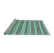 Sideview of Machine Washable Solid Light Blue Modern Rug, wshabs197lblu