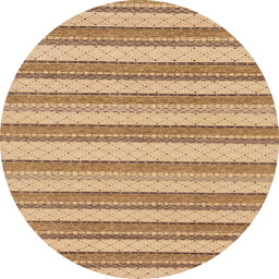 Round Machine Washable Abstract Chocolate Brown Rug, wshabs197