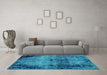 Machine Washable Abstract Light Blue Modern Rug in a Living Room, wshabs1980lblu