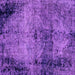 Square Machine Washable Abstract Purple Modern Area Rugs, wshabs1980pur