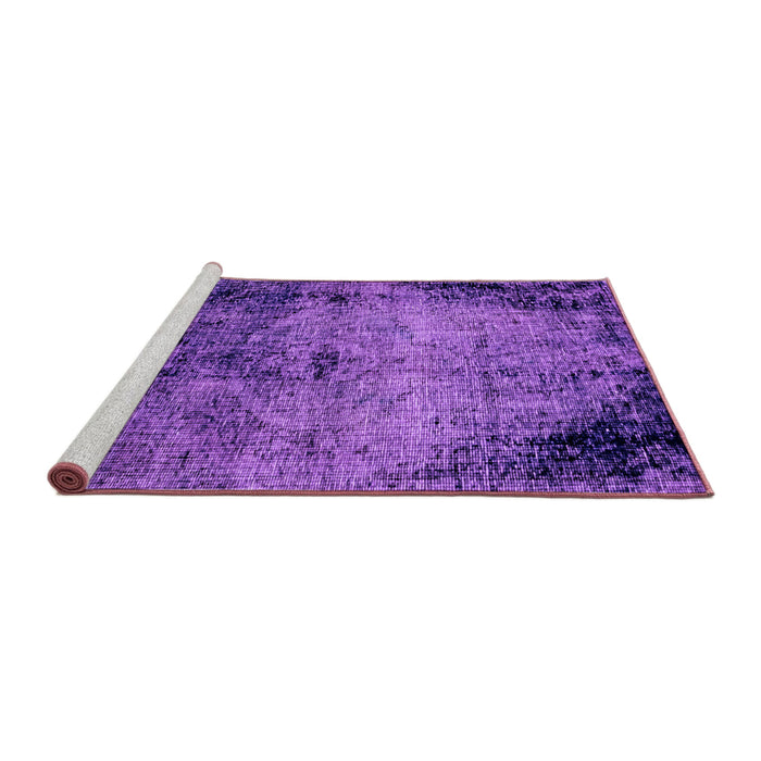 Sideview of Machine Washable Abstract Purple Modern Area Rugs, wshabs1980pur