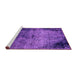 Sideview of Machine Washable Abstract Purple Modern Area Rugs, wshabs1980pur