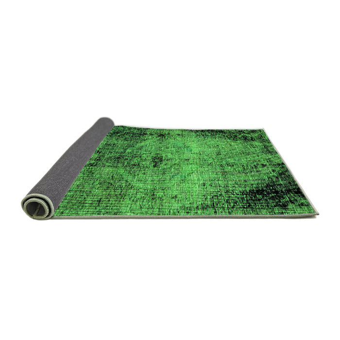Sideview of Abstract Green Modern Rug, abs1980grn