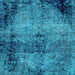 Square Abstract Light Blue Modern Rug, abs1980lblu