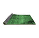 Sideview of Abstract Emerald Green Modern Rug, abs1980emgrn