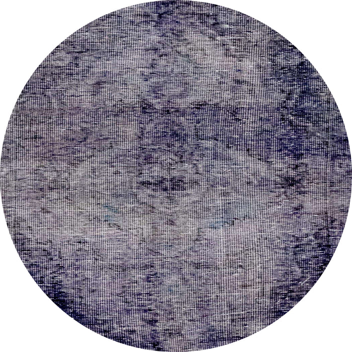 Round Machine Washable Abstract Plum Purple Rug, wshabs1980