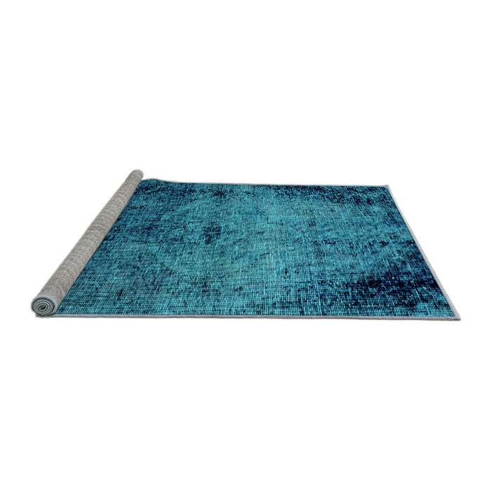 Sideview of Machine Washable Abstract Light Blue Modern Rug, wshabs1980lblu