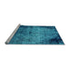 Sideview of Machine Washable Abstract Light Blue Modern Rug, wshabs1980lblu