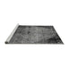 Sideview of Machine Washable Abstract Gray Modern Rug, wshabs1980gry