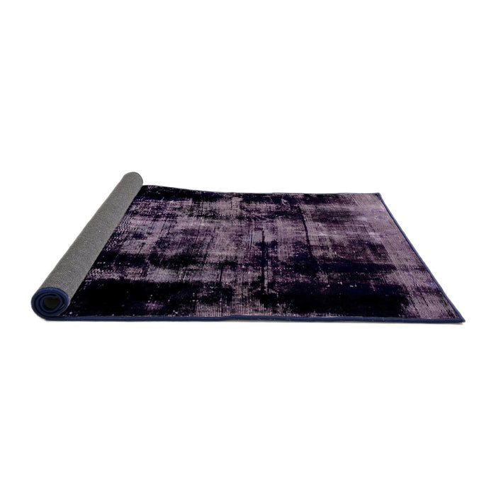 Sideview of Abstract Black Modern Rug, abs1981