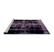 Sideview of Machine Washable Abstract Black Rug, wshabs1981