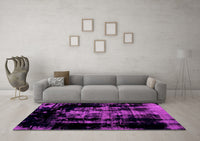 Machine Washable Abstract Pink Modern Rug, wshabs1981pnk