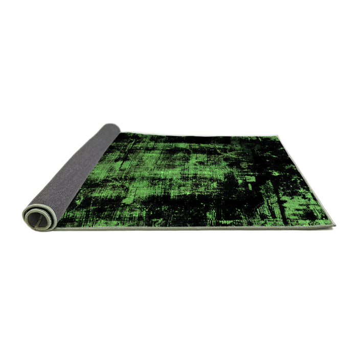 Sideview of Abstract Green Modern Rug, abs1981grn