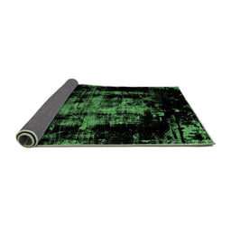 Sideview of Abstract Emerald Green Modern Rug, abs1981emgrn