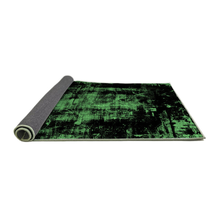 Sideview of Abstract Emerald Green Modern Rug, abs1981emgrn