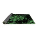 Sideview of Abstract Emerald Green Modern Rug, abs1981emgrn