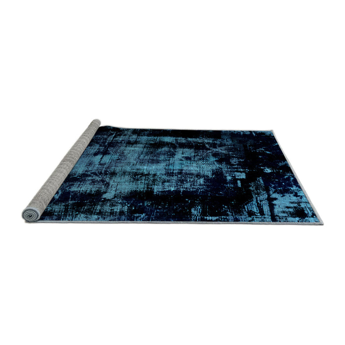 Sideview of Machine Washable Abstract Light Blue Modern Rug, wshabs1981lblu