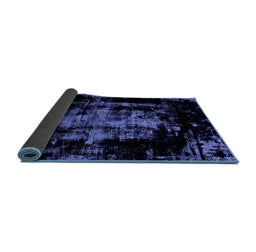 Sideview of Abstract Blue Modern Rug, abs1981blu