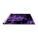 Sideview of Machine Washable Abstract Purple Modern Area Rugs, wshabs1981pur