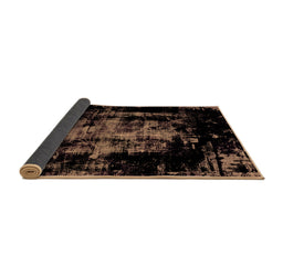 Sideview of Abstract Brown Modern Rug, abs1981brn