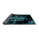 Sideview of Abstract Turquoise Modern Rug, abs1981turq