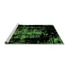 Sideview of Machine Washable Abstract Green Modern Area Rugs, wshabs1981grn