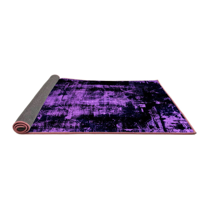 Sideview of Abstract Purple Modern Rug, abs1981pur