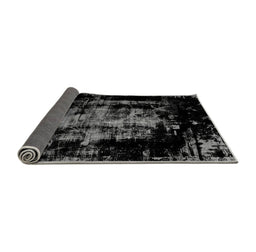 Sideview of Abstract Gray Modern Rug, abs1981gry