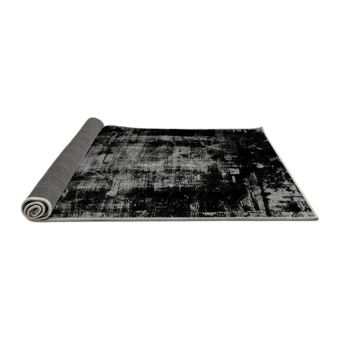 Sideview of Abstract Gray Modern Rug, abs1981gry