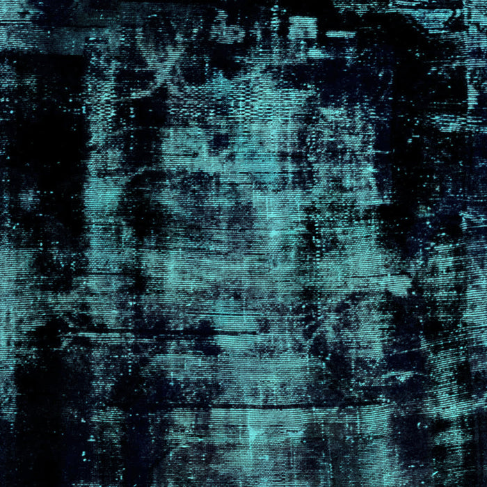 Machine Washable Abstract Turquoise Modern Area Rugs, wshabs1981turq