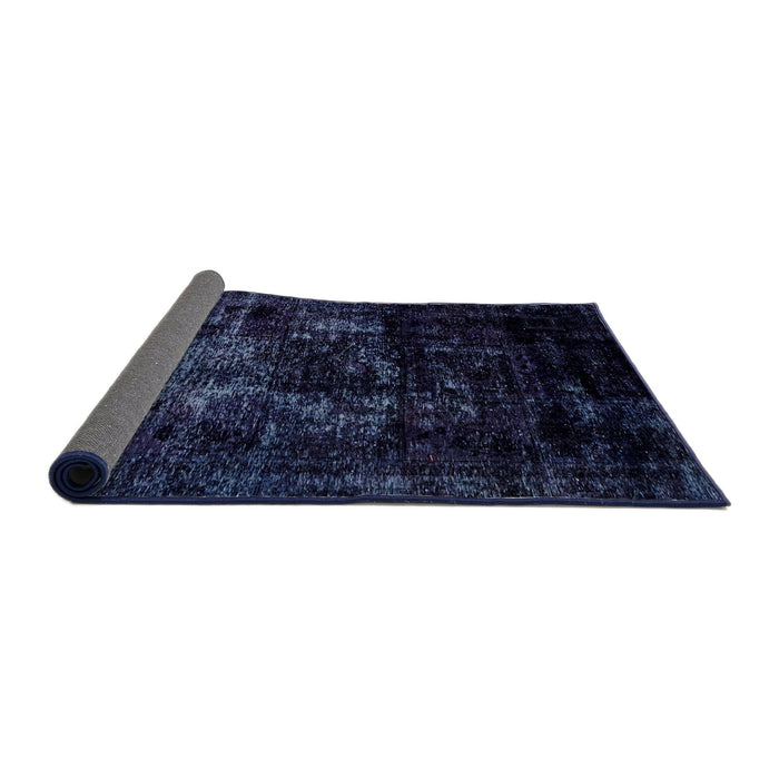 Sideview of Abstract Blue Modern Rug, abs1982