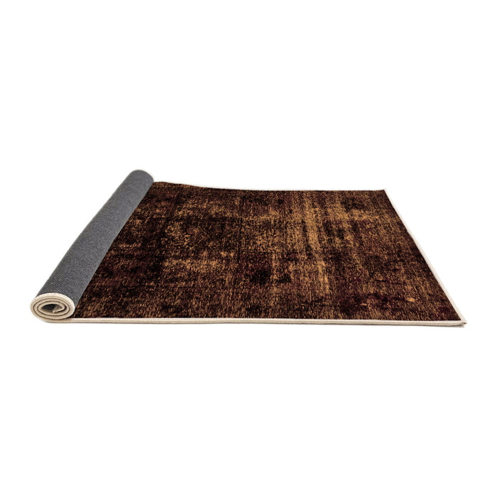Sideview of Abstract Orange Modern Rug, abs1982org