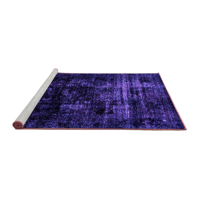 Sideview of Machine Washable Abstract Purple Modern Area Rugs, wshabs1982pur