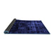 Sideview of Abstract Blue Modern Rug, abs1982blu