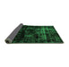 Sideview of Abstract Green Modern Rug, abs1982grn