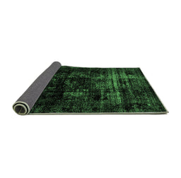 Sideview of Abstract Emerald Green Modern Rug, abs1982emgrn