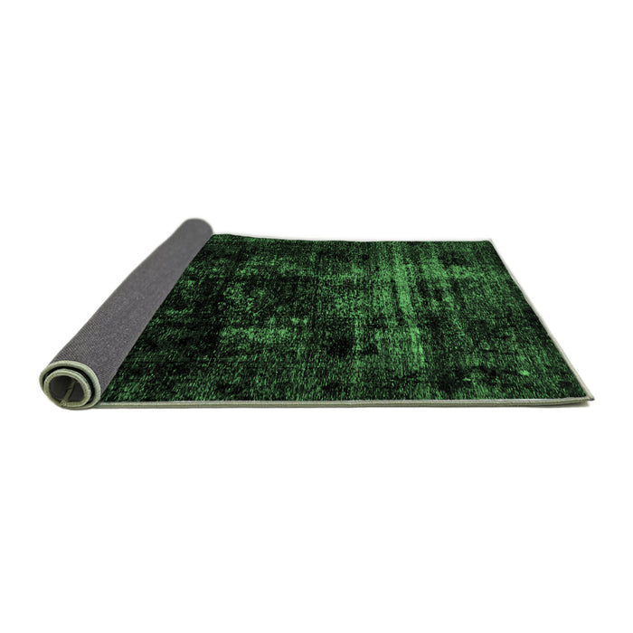 Sideview of Abstract Emerald Green Modern Rug, abs1982emgrn