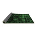 Sideview of Abstract Emerald Green Modern Rug, abs1982emgrn