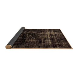 Sideview of Abstract Brown Modern Rug, abs1982brn