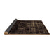 Sideview of Abstract Brown Modern Rug, abs1982brn