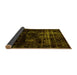 Sideview of Abstract Yellow Modern Rug, abs1982yw