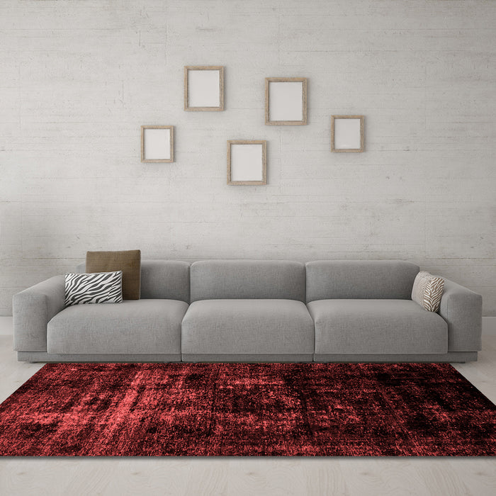 Modern Red Washable Rugs