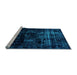 Sideview of Machine Washable Abstract Light Blue Modern Rug, wshabs1982lblu